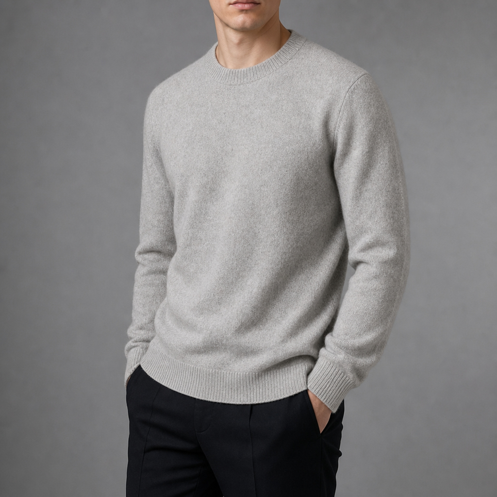 Montpellier Ultra-Soft Cashmere Sweater in Gray