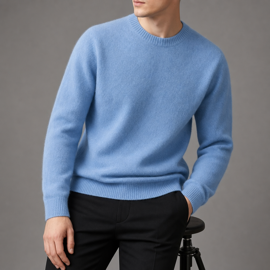 Montpellier Ultra-Soft Cashmere Sweater in Sky Blue