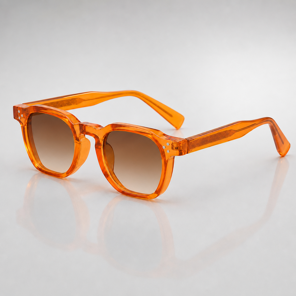 Women's Mljet Sunglasses in Orange & Amber