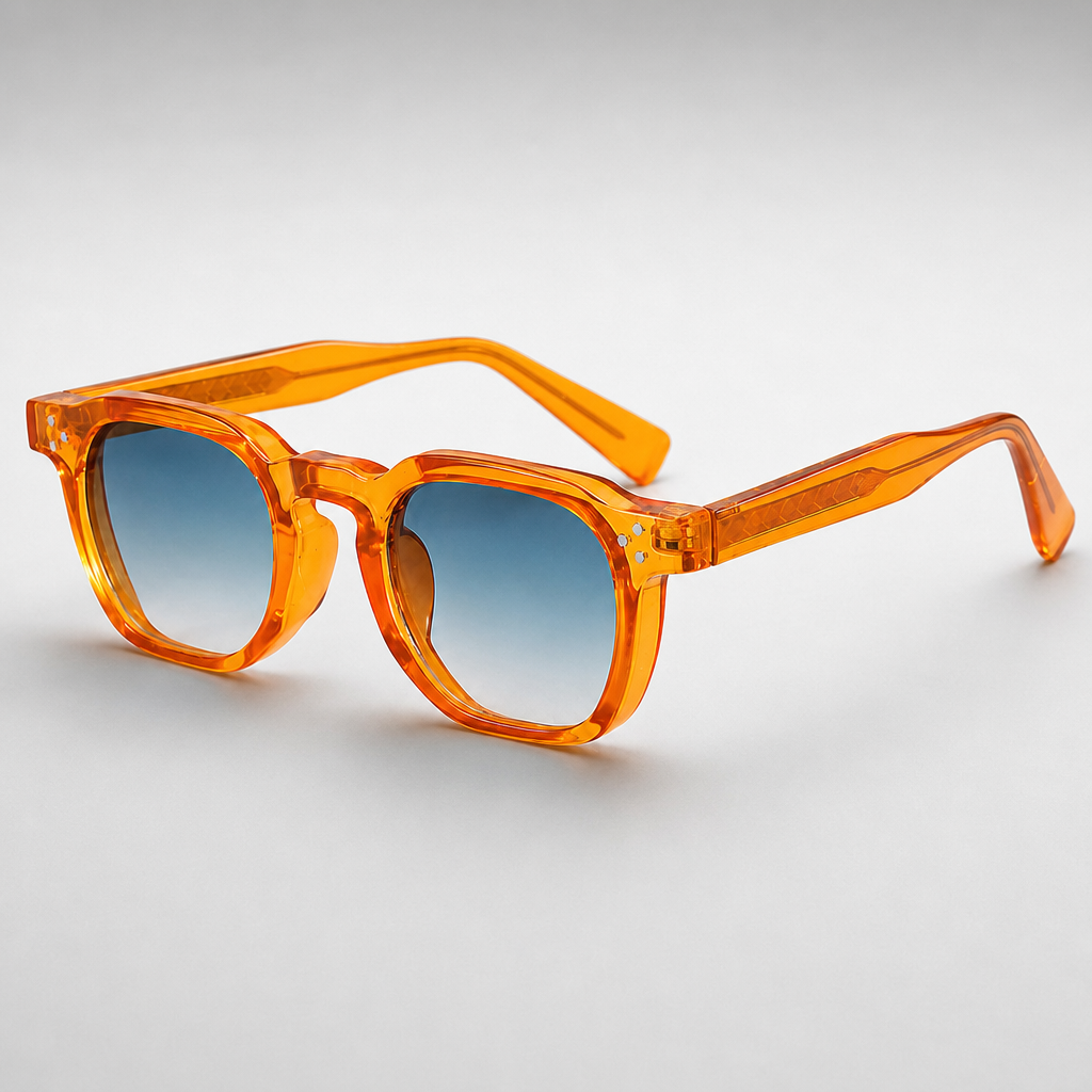 Women's Mljet Sunglasses in Orange & Blue
