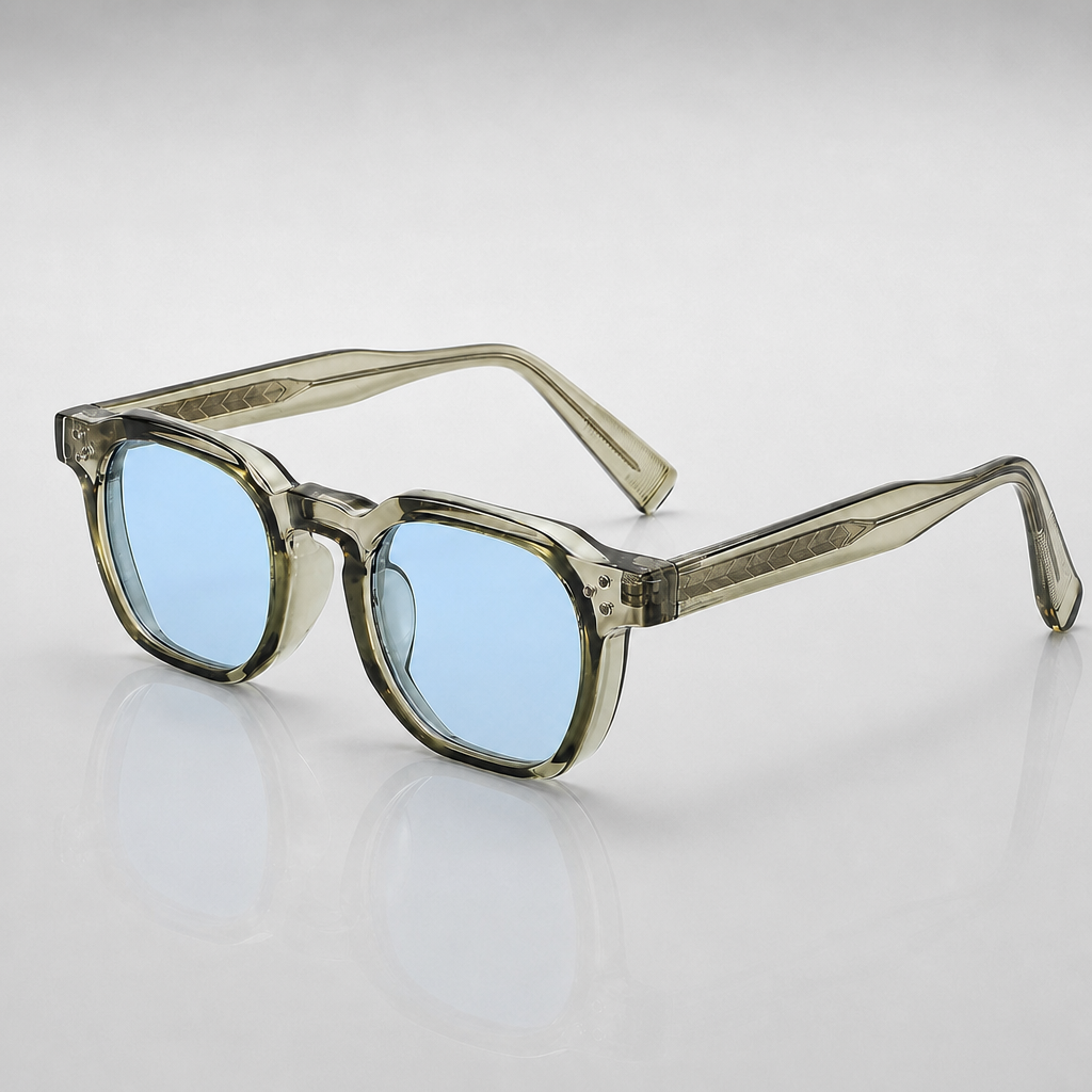 Women's Mljet Sunglasses in Khaki & Blue