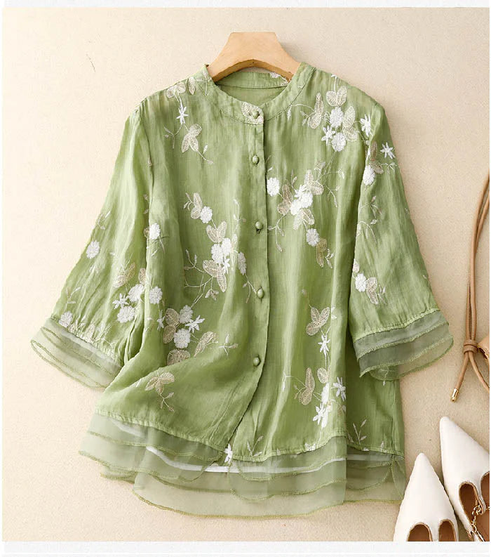 Formentor Floral Embroidered Blouse